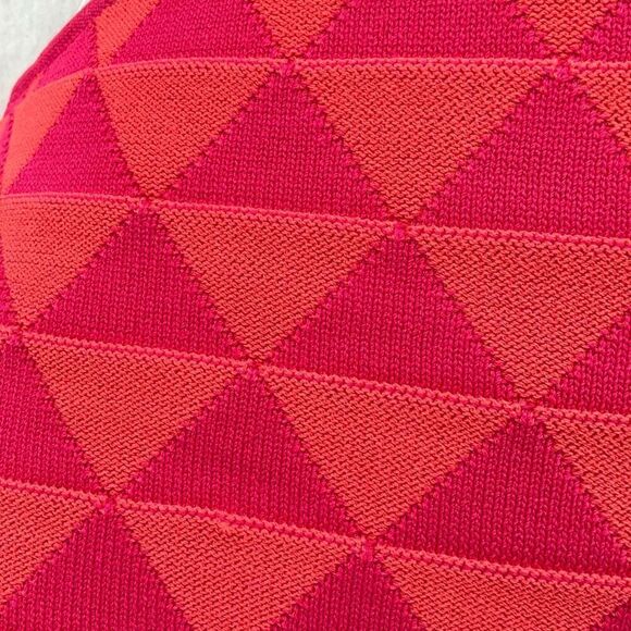 NWT Solid & Striped Berry Coral The Kianna Texture Geo Cutout Midi Dress Large - Picture 5 of 8